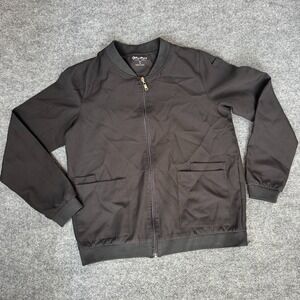 Outdoor Jacket Bomber Jacket Mens Medium Black Performance Windbreaker Zip-Up
